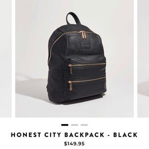 The honest co - Honest City Backpack - Black - like new